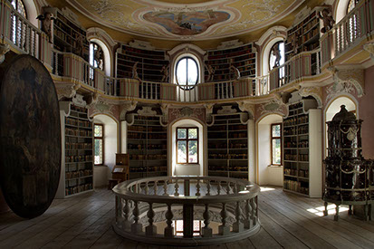 Bibliothek im Kloster Mang, Füssen