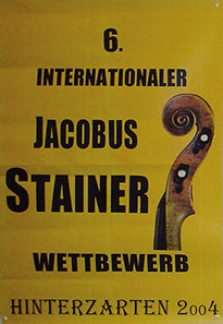 Plakat "Internationaler Jacobus Stainer Wettbewerb"